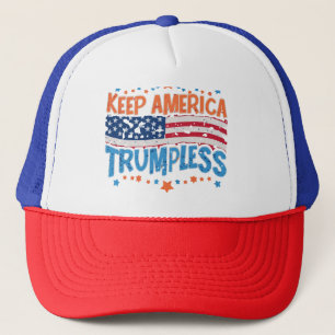 Casquette GARDER L'AMÉRIQUE TRUMPLESS Carte du drapeau améri