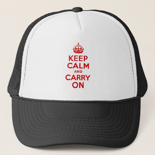 Casquette Gardez le calme et continuez (Devant)
