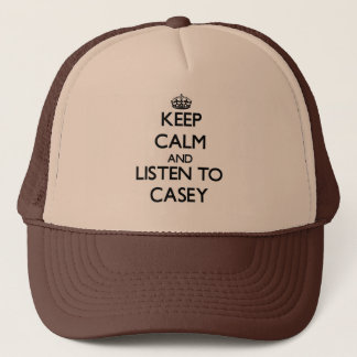 Casquette Gardez le calme et écoutez Casey