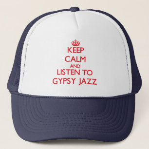 Casquette Gardez le calme et écoutez le JAZZ GITAN