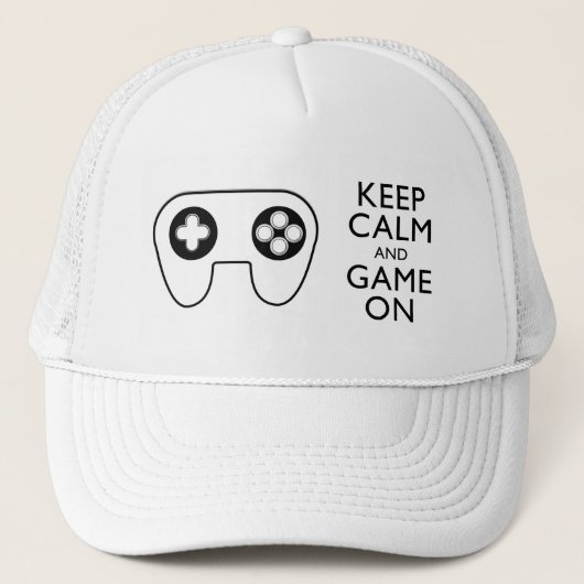 Casquette GARDEZ LE CALME ET LE JEU EN MARCHE - Pavé de jeu (Devant)