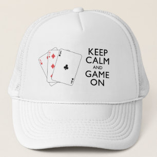 Casquette GARDEZ LE CALME ET LE JEU SUR - Jeux de cartes