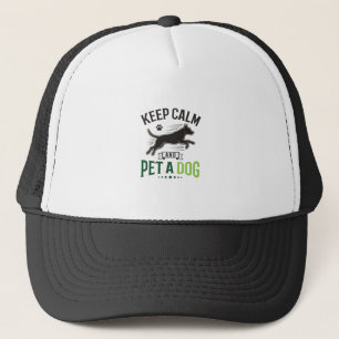 Casquette Gardez votre calme et caressez un chien Design de
