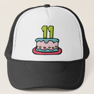Casquette Gâteau d'anniversaire de 11 ans