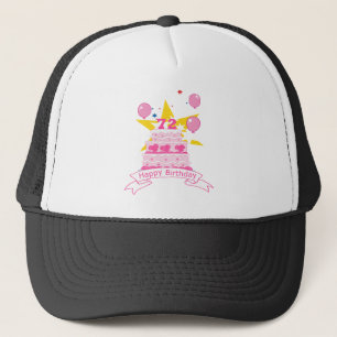 Casquette Gâteau d'anniversaire de 72 ans