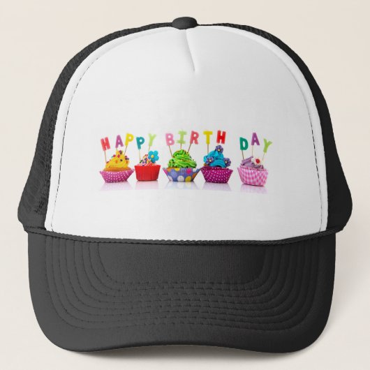 Casquette Gâteaux pour Joyeux Anniversaire (Devant)