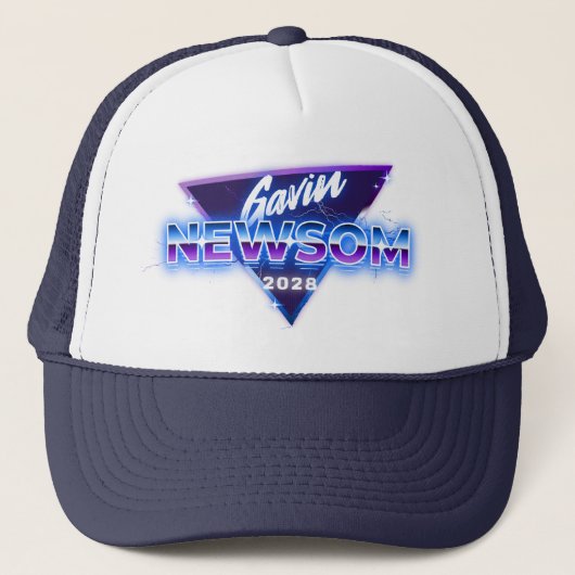Casquette Gavin Newsom 2028 pour le président Retro 80s (Devant)