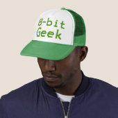 Casquette geek 8 bits Nerd humoristique (En situation)