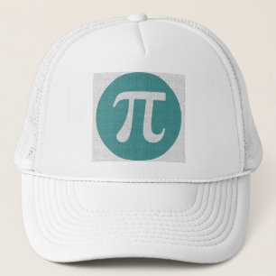 Casquette Geek mathématique symbole Pi, cercle bleu et chiff
