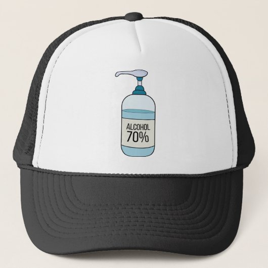Casquette Gel Sanitizer à la main avec 70% d'alcool (Devant)