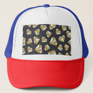 Casquette Gemstone Thème Vintage Motif sans couture.