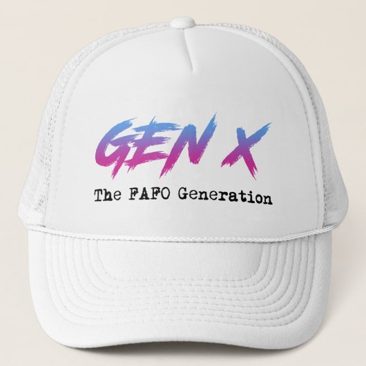 Casquette Gen X - La génération FAFO (Devant)
