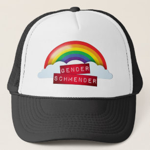 Casquette "Gender Schmender" étiquette en relief rouge type 