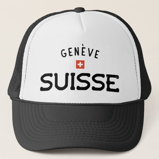 Casquette Geneve Suisse en détresse (Genève, Suisse) (Devant)