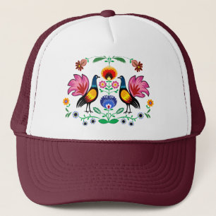 Casquette Gens polonais avec floral décoratif et des jeunes