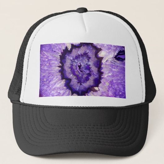 Casquette Géode d'agate violet tombé (Devant)
