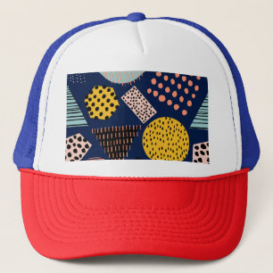 Casquette Géométrie amusante : Motif multicolore Abstrait