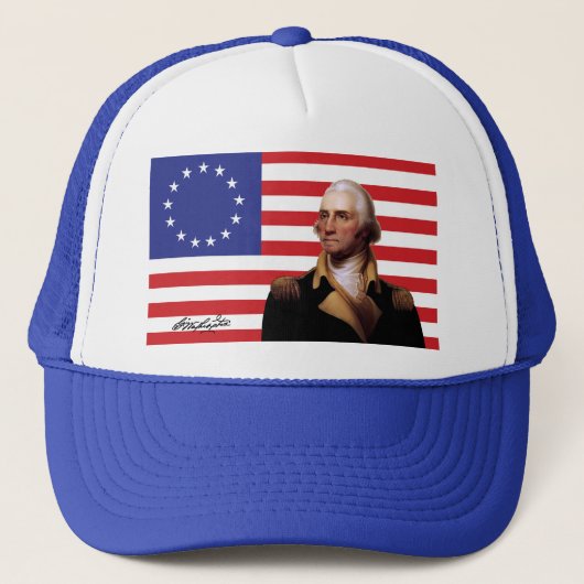Casquette George Washington et drapeau de 13-Star États-Unis (Devant)