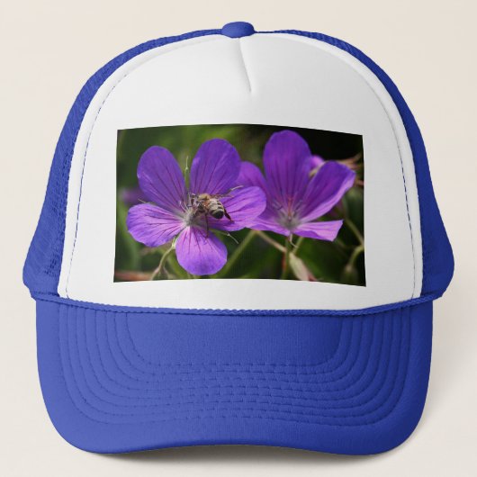 Casquette Géranium avec l'abeille (Devant)