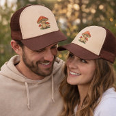 Casquette Giant Retro Saucer Mushroom Cluster Graphic Print