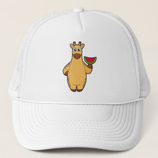 Casquette Girafe à Manger avec de la pastèque (Devant)