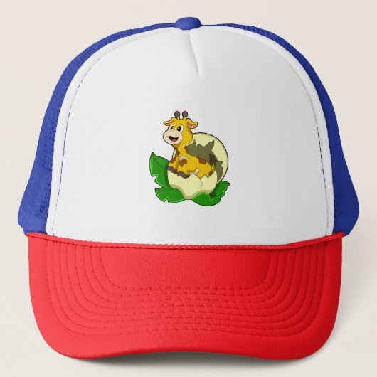 Casquette Girafe aux feuilles et oeufs (Devant)