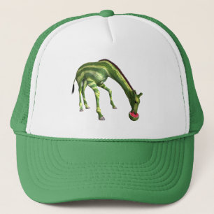 Casquette Giraffe Eating Watermelon