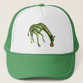 Casquette Giraffe Eating Watermelon