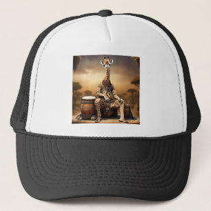 Casquette Giraffe Grooves : Une Sérénade Bongo dans la Savan