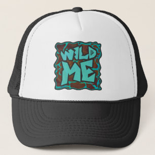Casquette Giraffe Impression Brown et Turquoise