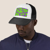 Casquette Giraffe Imprimé violet vert (En situation)