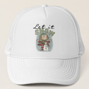 Casquette Girl and Snowman Let it Snow T-shirts