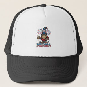 Casquette Gnome Patriotique Murica Design de Chemise Vintage
