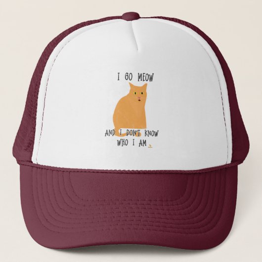 Casquette Go Meow Funny Chat Cartoon Slogan amusant (Devant)