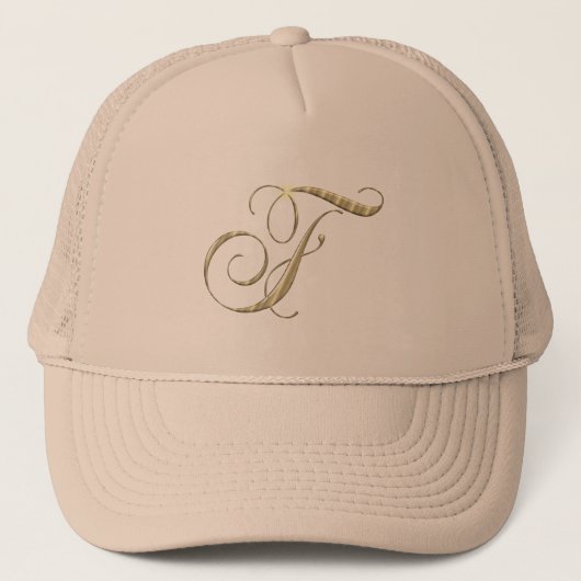 Casquette Gold Monogram F Initial (Devant)
