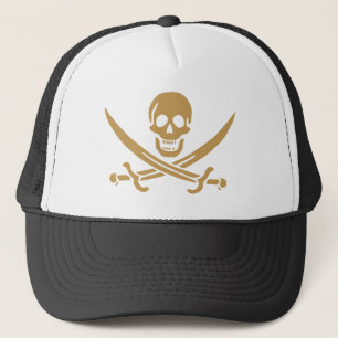 Casquette Gold Skull & Swords Pirate flag of Calico Jack