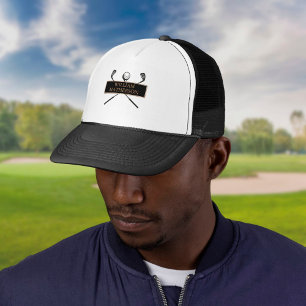 Casquette Golf Classique personnalisé or et noir