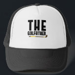 Casquette Golfather Funny Golf Lover Papa Cadeau Golfeur<br><div class="desc">Faites votre propre chapeau de camionneur. L'outil de conception vous permet d'ajouter votre art, vos designs ou vos photos pour créer un chapeau tout américain unique! Vous pouvez ajouter du texte à l'aide de polices cool et voir un aperçu de votre création ! Notre chapeau Trucker simple à personnaliser n'a...</div>