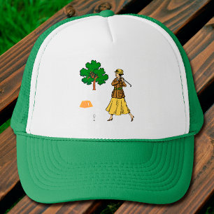 Casquette Golfeuse se préparant à tirer