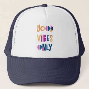 Casquette Good Vibes uniquement Motivationnel coloré modern