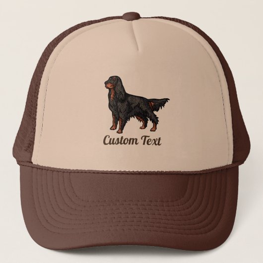 Casquette Gordon Setter Illustration Trucker Chapeau (Devant)