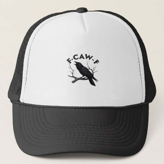 Casquette Gothic Crow Funny F-Caw-F Humor Essential Creative (Devant)