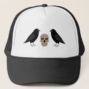 Casquette Gothic Skull and Guardian Ravens Halloween