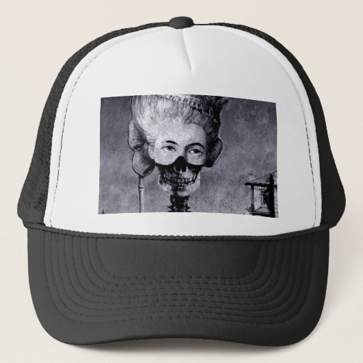 Casquette Gothique Masqué Halloween Squelette (Devant)