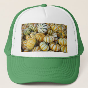 Casquette Gourtes de récolte d'automne orange et vert