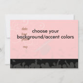 Casquette + Gown + Swirls Graduation Invitation /  (Dos)