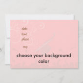 Casquette + Gown + Swirls Graduation Invitation /  (Dos)