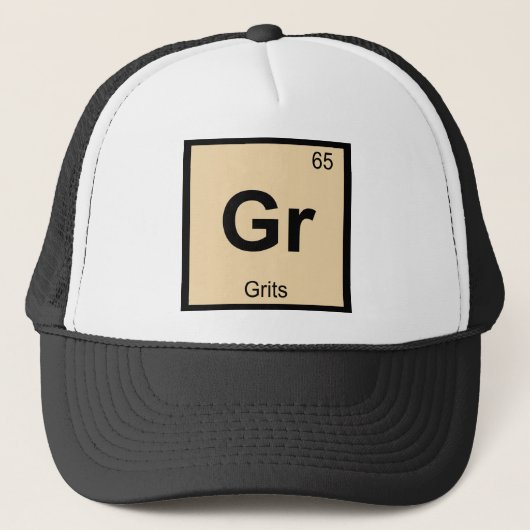 Casquette Gr - Symbole de tableau périodique de la chimie de (Devant)