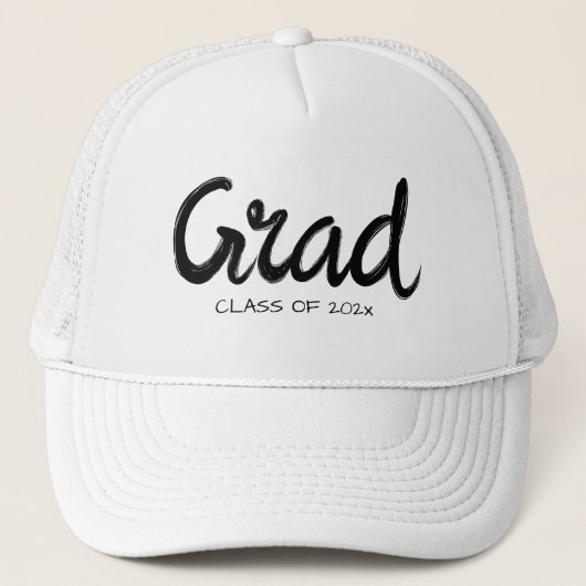Casquette Grad graduate personalized year handwriten text (Devant)