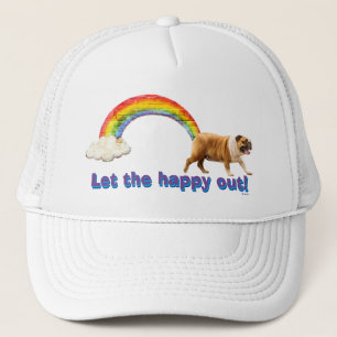 Casquette Graffiti de chien et d'arc-en-ciel
